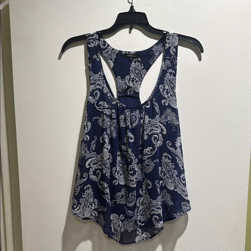 Ambiance Blue Racerback Sleeveless Tank Top